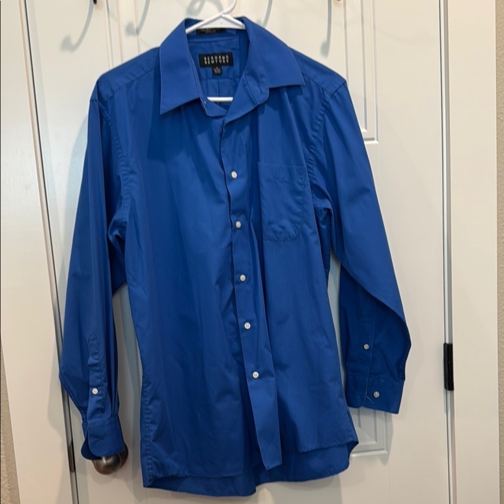 Bergamo Men's Blue Dress Shirt